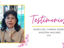Testimonio de María del Carmen Sierra – Maestra Macarsí